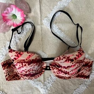 Victoria's Secret Lined Demi Bra Pink/Red/Black/Beige 34B